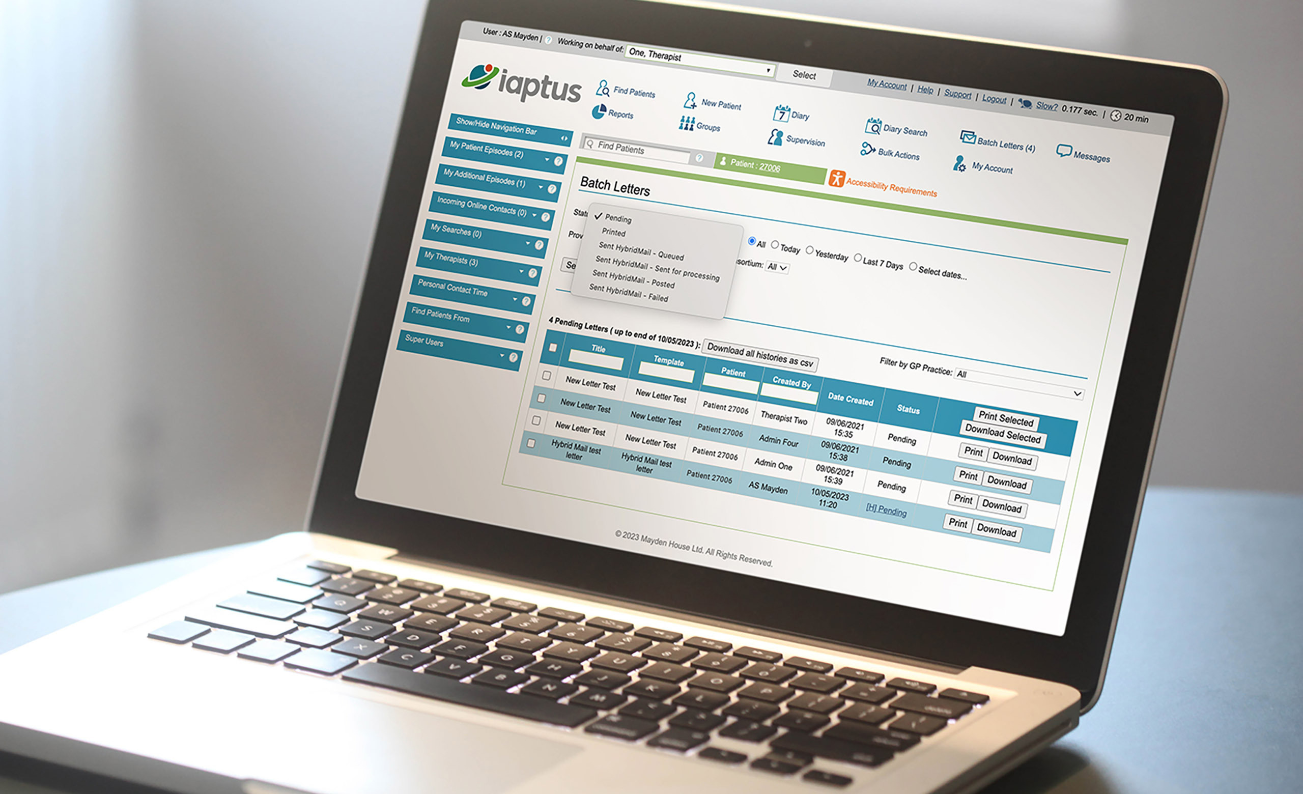 a visualisation of iaptus which helps with improving productivity in NHS Trusts