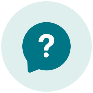 image of a blue question mark in a light blue bubble