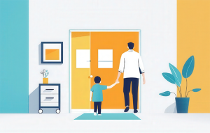 image of a clinician and CYP walking into a care setting